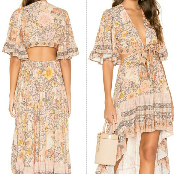 New spell revolve amethyst bambi gown maxi blush M - Picture 2 of 8